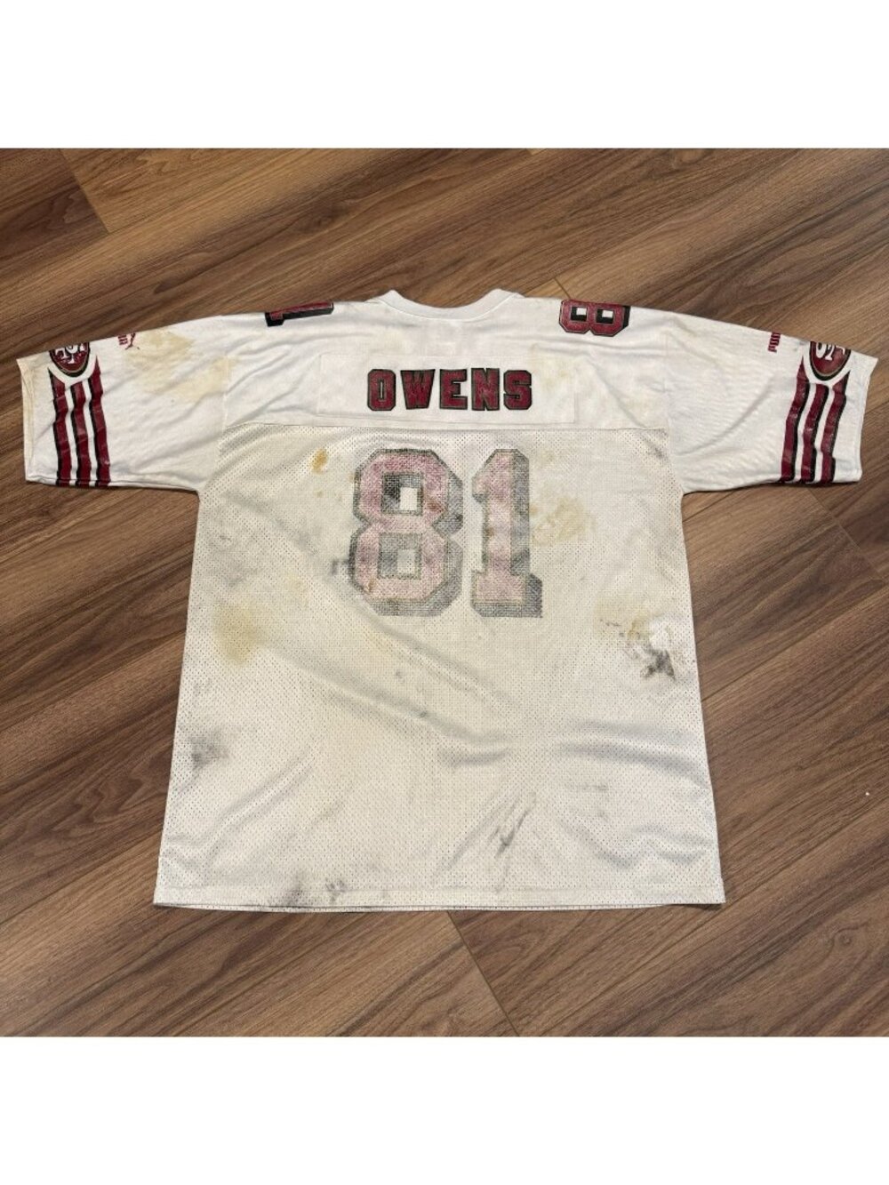 Vintage Terrell Owens San Francisco 49ers Puma Jersey White NFL Size XL